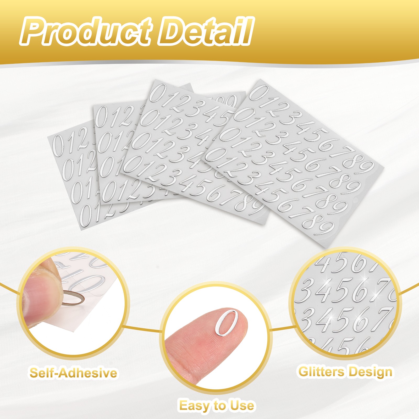 6Sheets Letter Stickers 0.6"Letter Stickers Alphabet Stickers (Silver Lowercase)