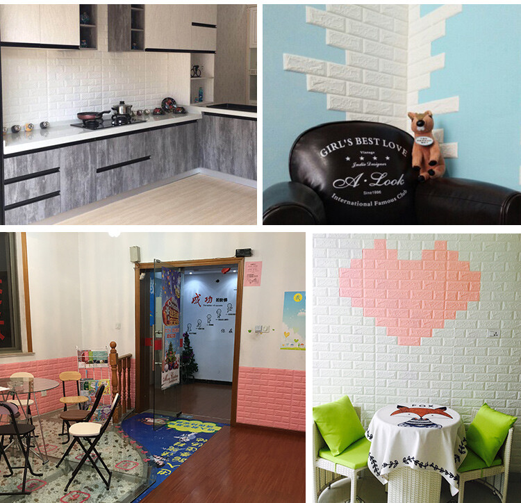 3d Wall Decor Brick Foam DIY Adhesive Self Stickers Room Home Wallpaper Embossed