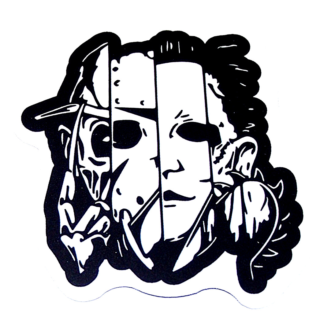 CLASSIC MONSTERS Cut Sticker Decal Movie Horror Film Freddy Michael Myers Jason