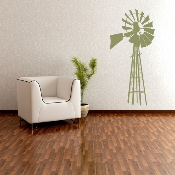 Windmill Wall Decor, Windmill Wall Art, Windmill Decal, Farmhouse Windmill