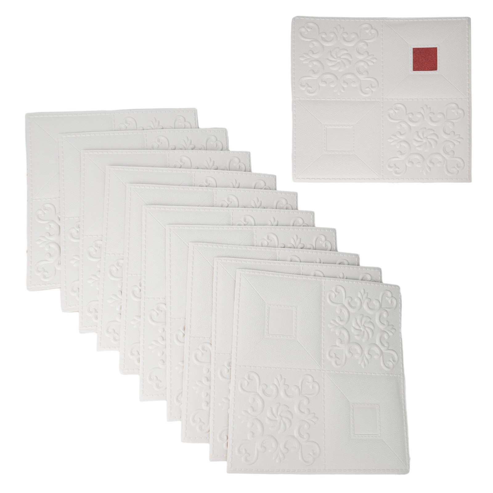 10pcs Waterproof and Removable Foam Wall Stickers Realistic Brick Look