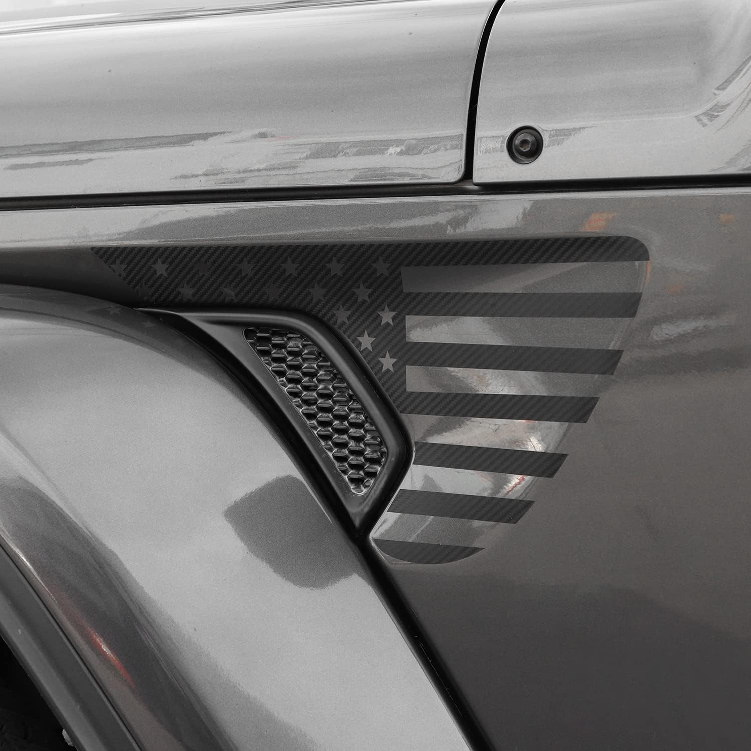 American Flag Decals Side Fender Vinyl USA Flag Stickers Exterior For Jeep Wrang