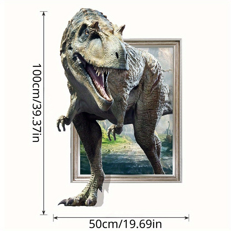 1 Piece Realistic Dinosaur Wall Stickers Creative Home Decor Add Humorous Fun