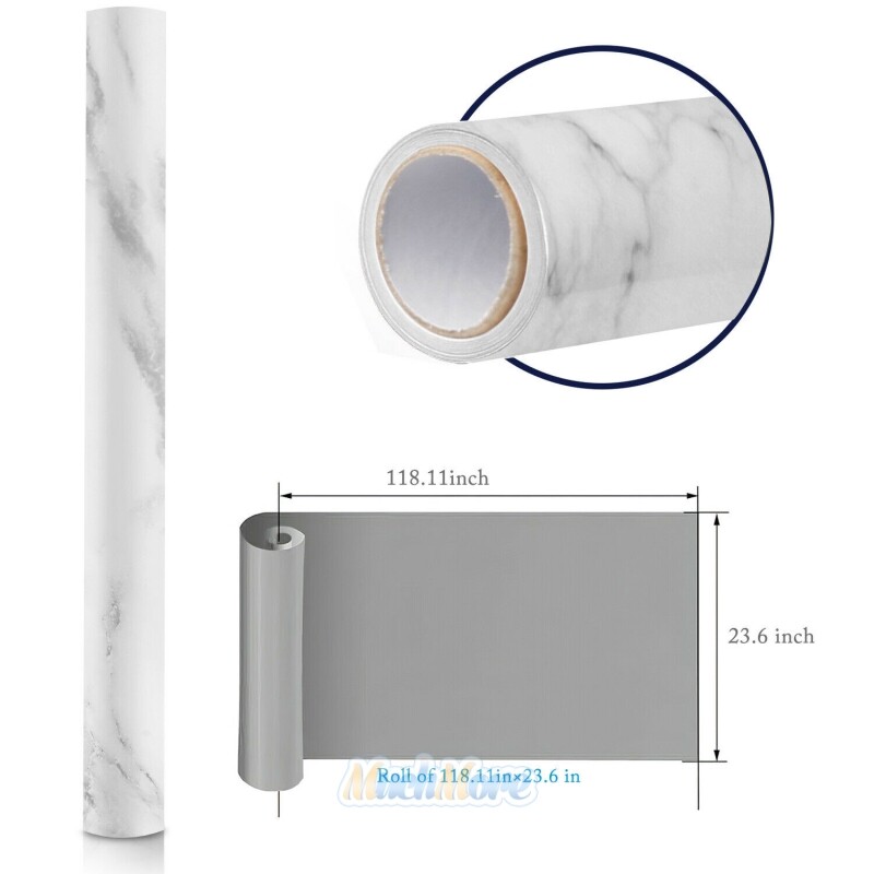 PVC Marble Contact Paper Self Adhesive Peel & Stick Kitchen Countertop Wallpaper