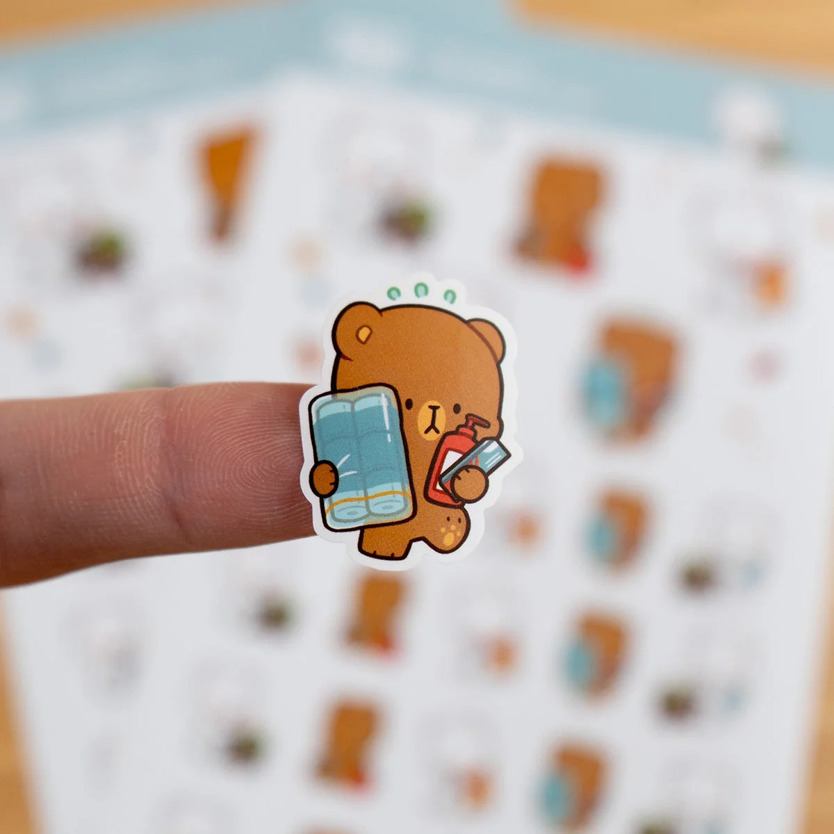 Milk Mocha Bear: Groceries Planner Sticker Sheets