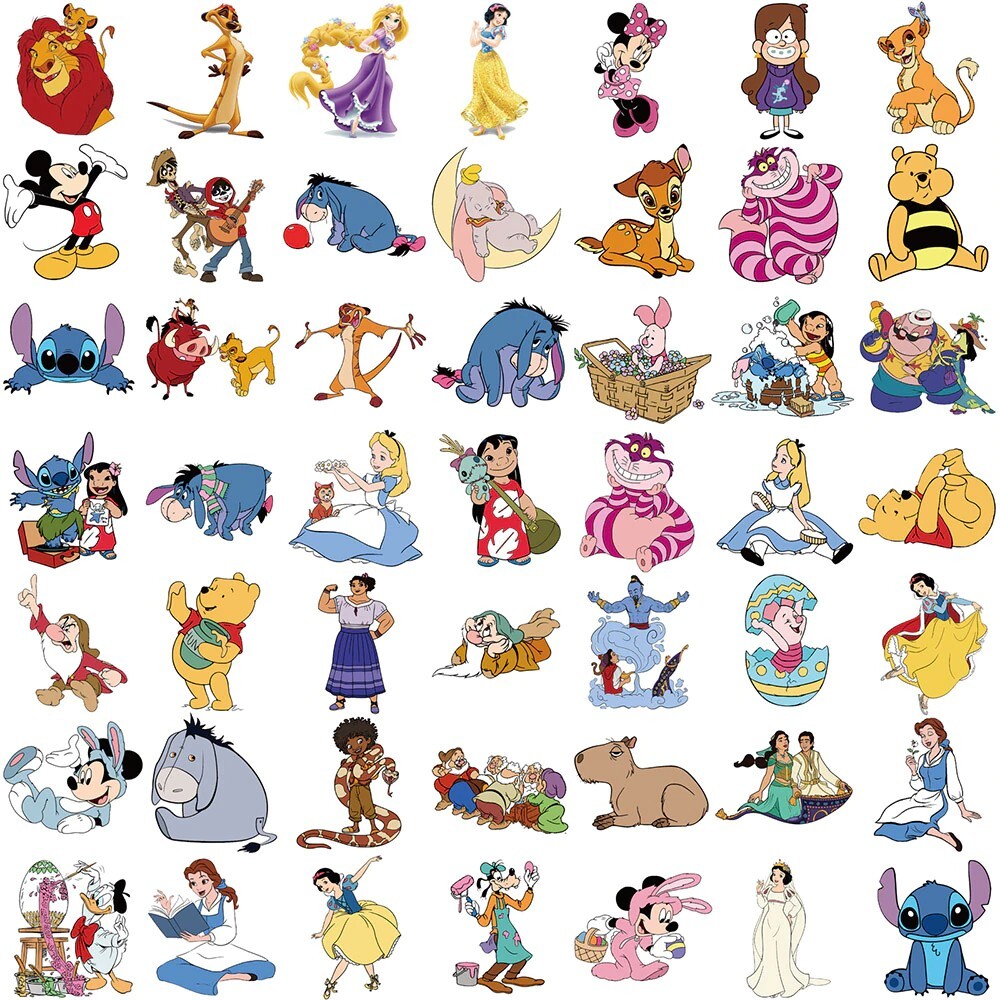 Calcomanías de Personajes de Disney Exclusivas