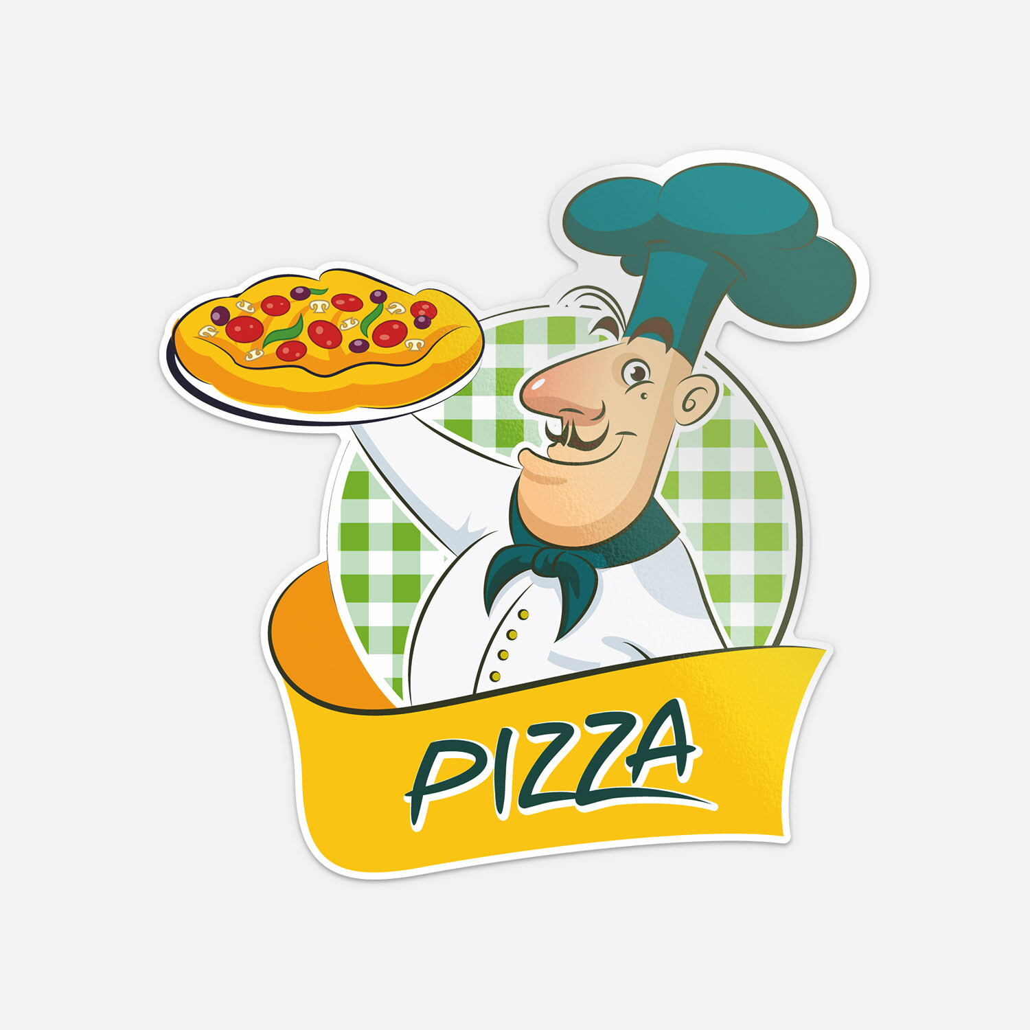 Cook Pizza Chef Vinyl Sticker Decal