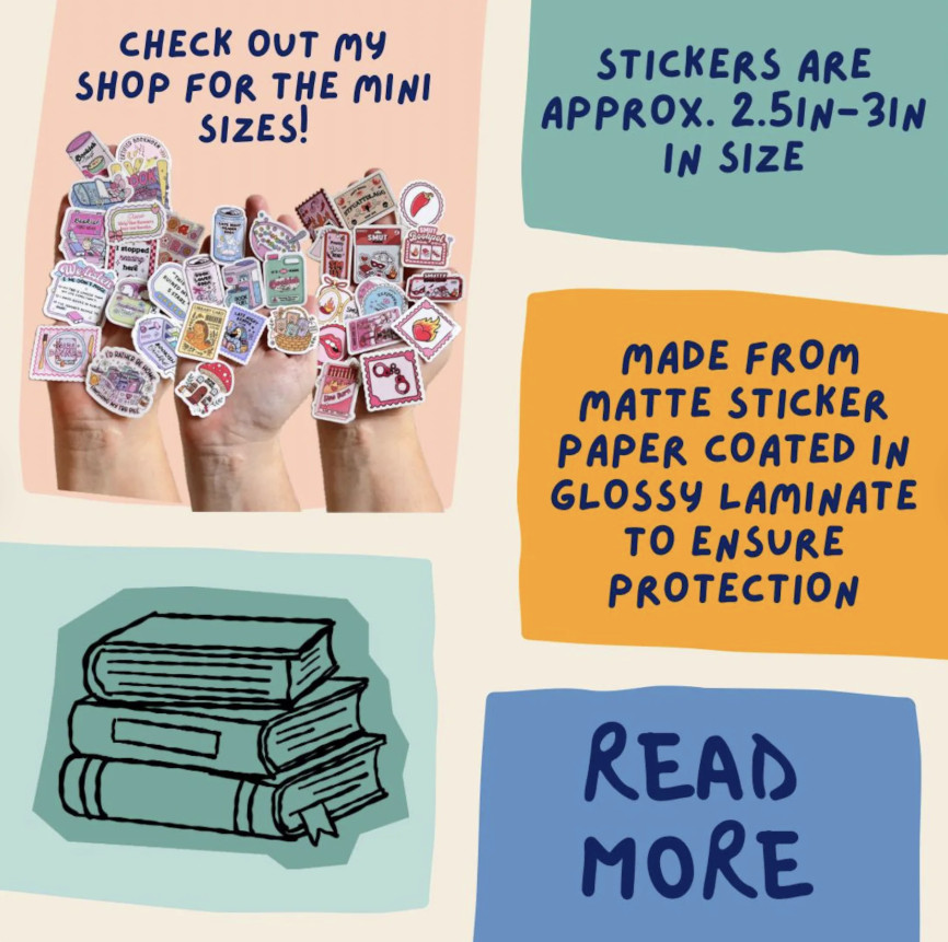 I Stopped Reading Here Bookmark Sticker Cute Bookish Reading Marker
