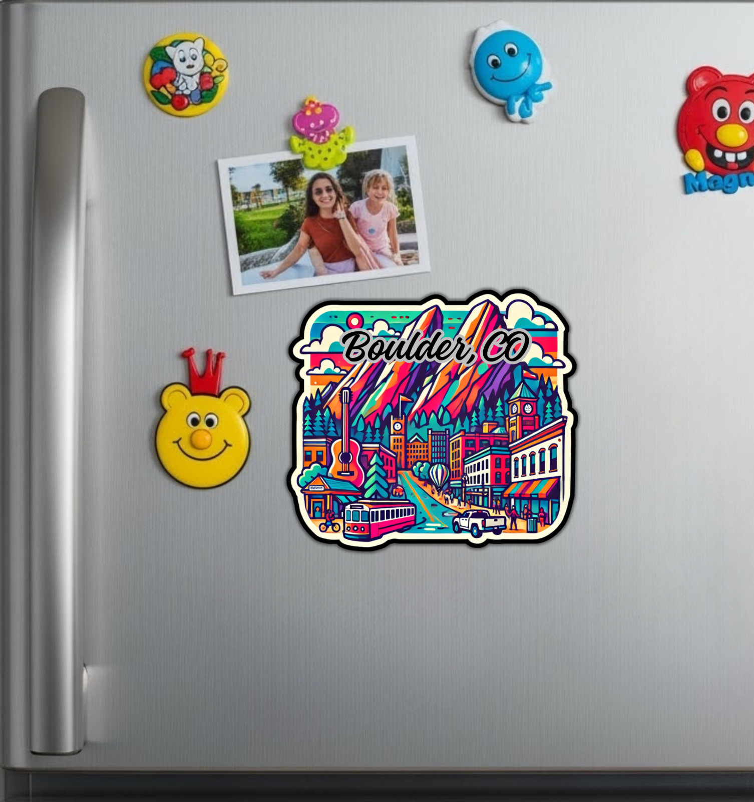 Boulder Colorado Fridge Magnet or Laptop Sticker