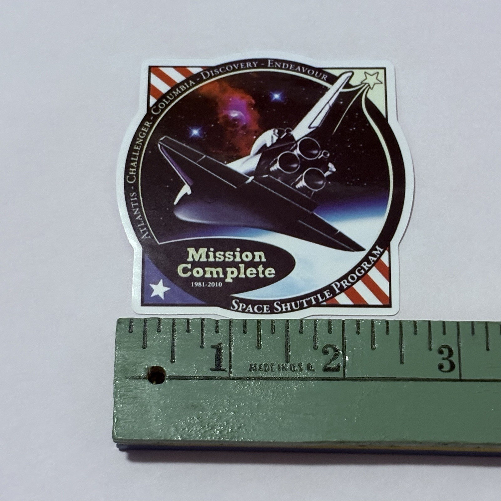 Mission Complete Space Program Sticker Vinyl Decal Moon Art USA NASA Travel P1