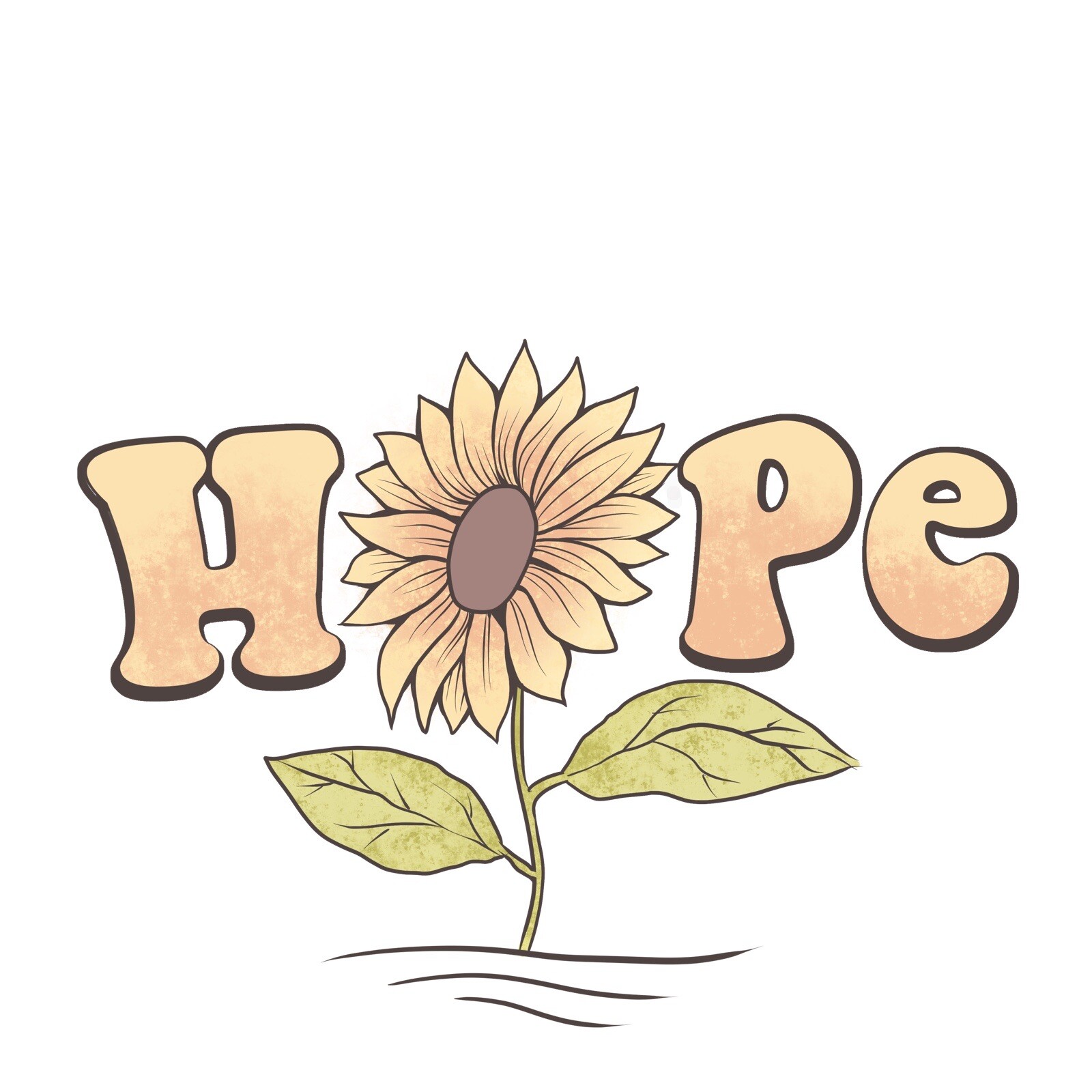 3” Hope Quote Sunflower Sticker Cute Summer Flower Grow Your Way Summer Love