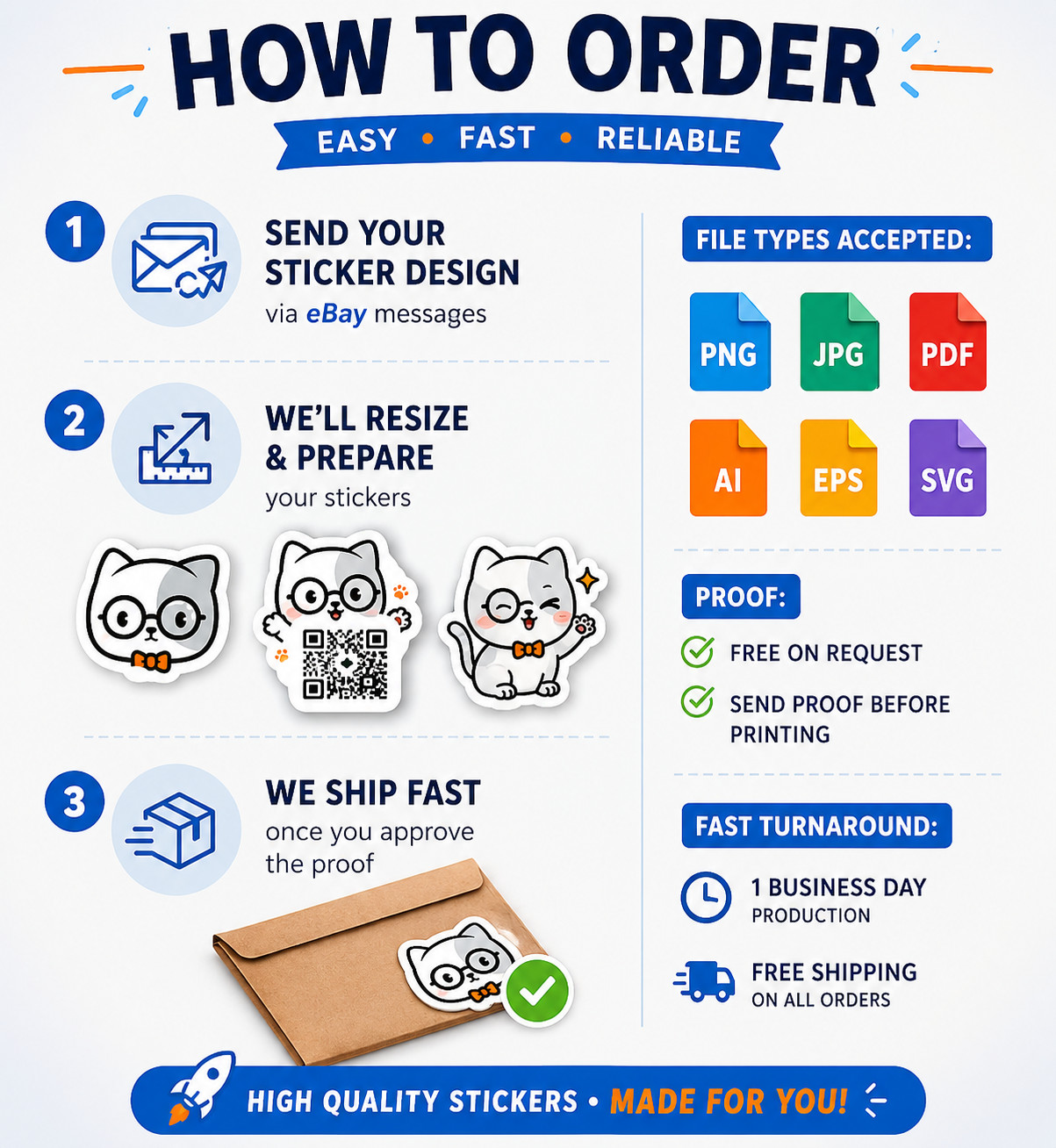 Custom Sticker| Die Cut Product Labels | Logo Stickers | Bulk Stickers W