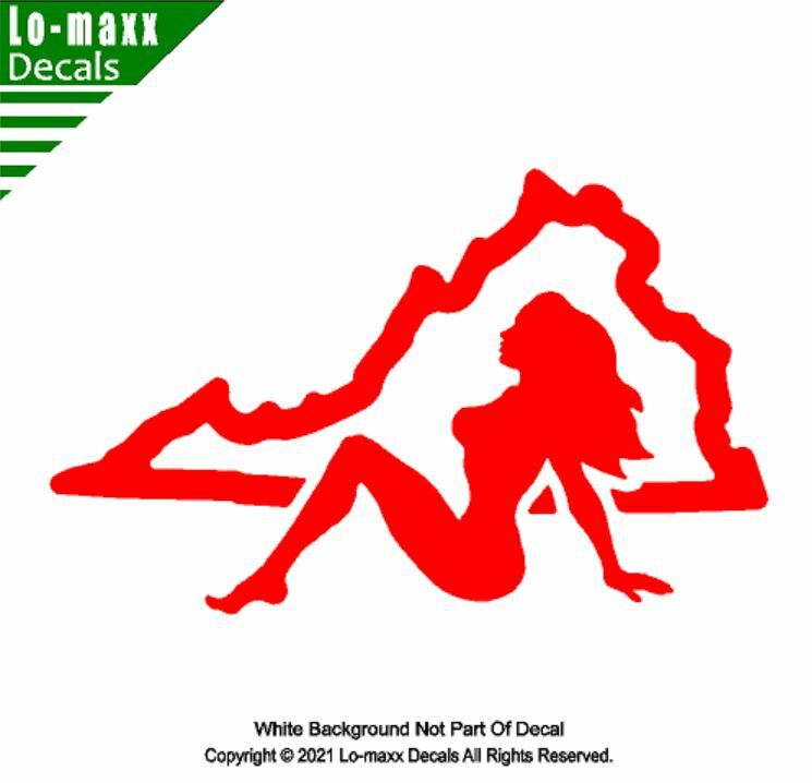 Virginia Mudflap Girl Original Art Superior Quality Die Cut Vinyl Decal