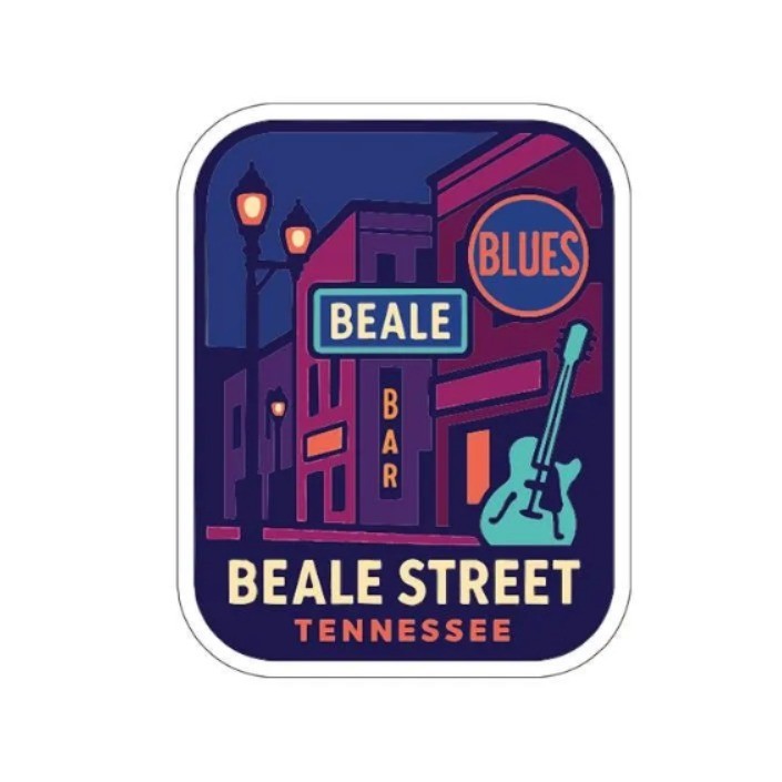 Beale Street Tennessee Iron On Heat Transfer Vinyl HTV Die-Cut Symbolic Landmark