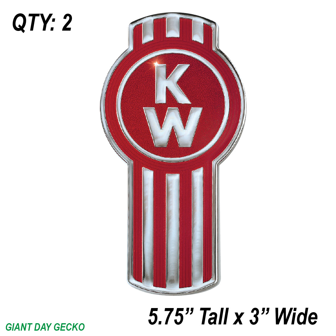 (2) TWO KENWORTH Vinyl Decal Sticker For Car Laptop Skateboard NEW KW TRUCK