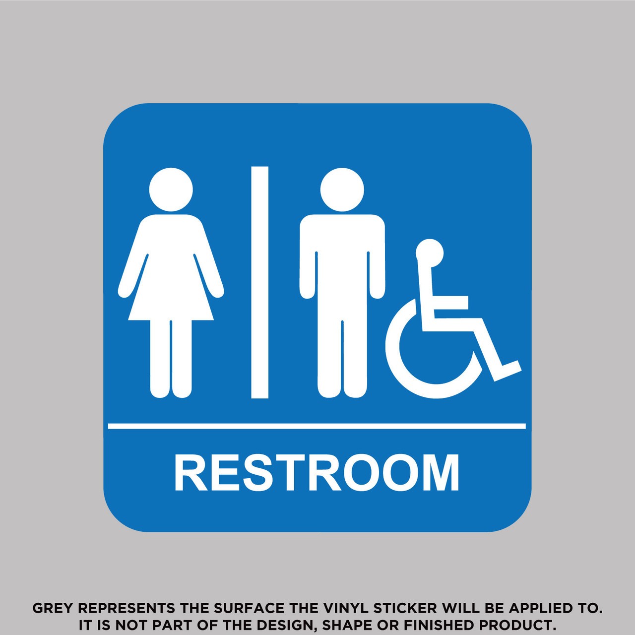 Various Bathroom & Rest Room High Quality Vinyl Sticker Signs & Decals