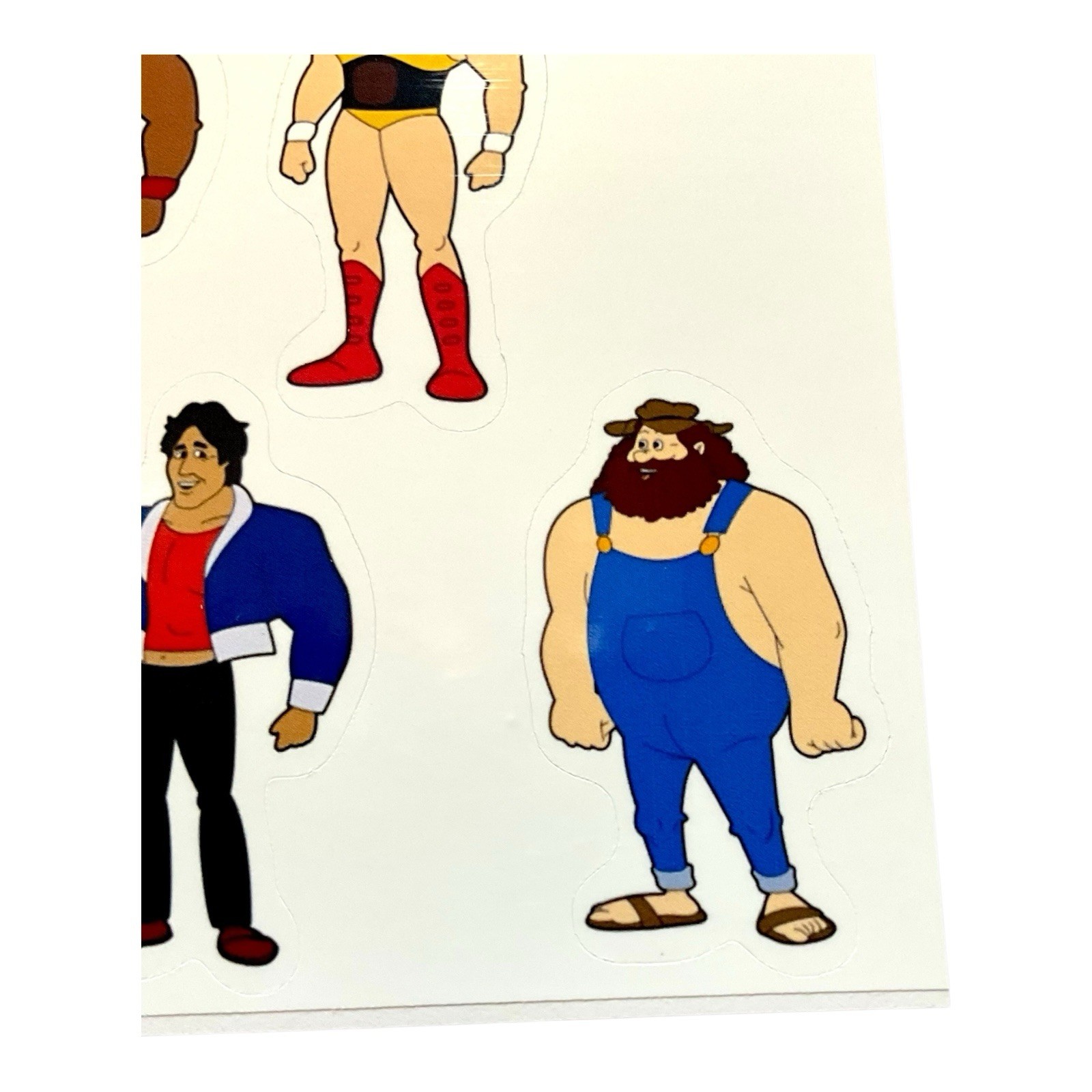 Hulk Hogan's Rock 'n' Wrestling Faces Saturday Morning Cartoon Stickers Sheet