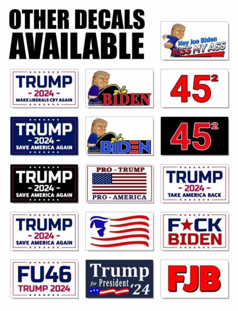 1984 Stickers Sheets Make Orwell Fiction Again – BLACK 2024 Bulk 16 MINI Decals