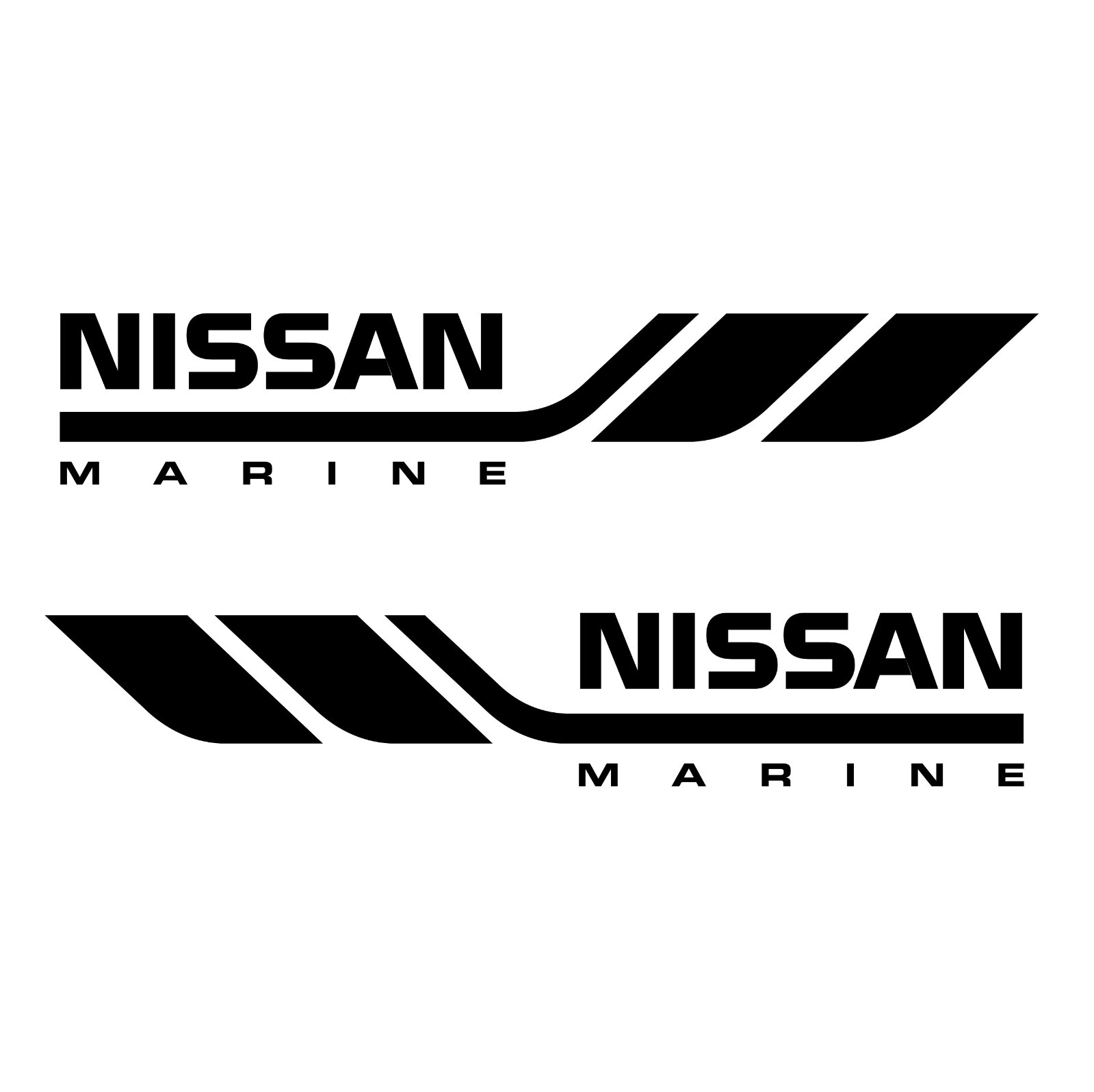 Nissan Marine V1 Set Pair of Boat Outboard Decals Vinyl Stickers Motor