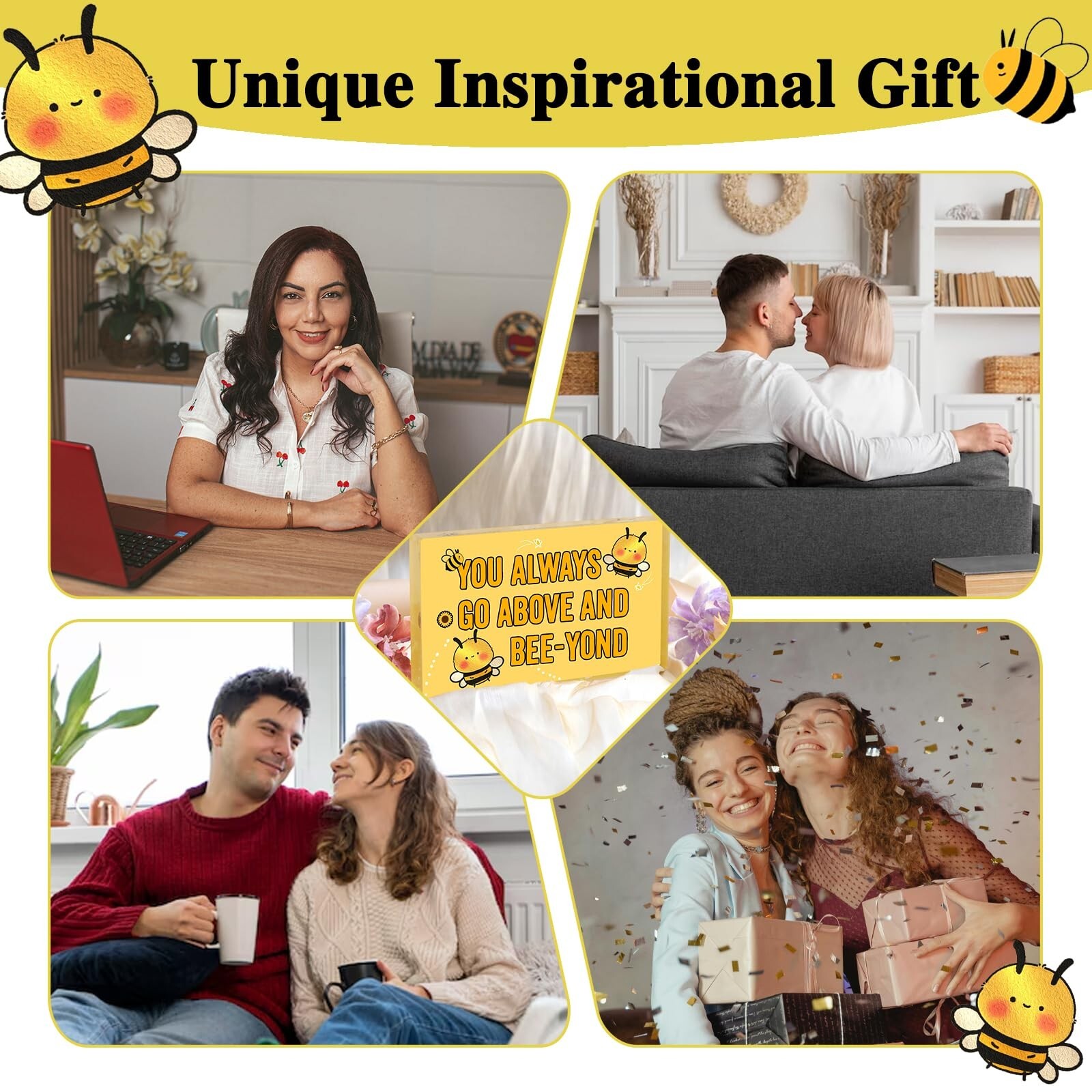 Bee Gifts for Girl Women Bee Themed Decor Bee Gifts for Bee Lovers Acrylic De…