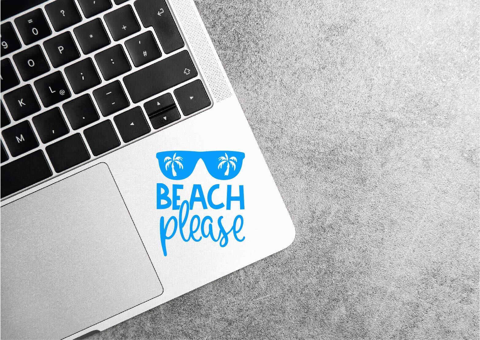 Beach Please Sunglasses Decal Sticker Decor Ocean Sun Summer Palm Trees Vacay