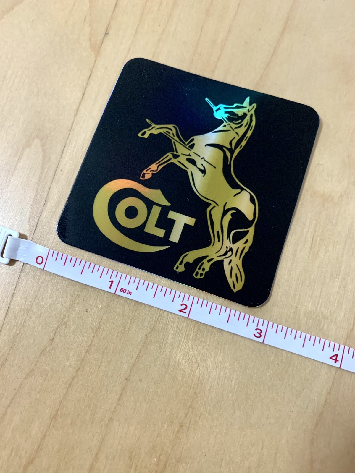 Colt Firearms Sticker Gold Holographic Vinyl Decal Shiny 3” Inch Horse Pistol