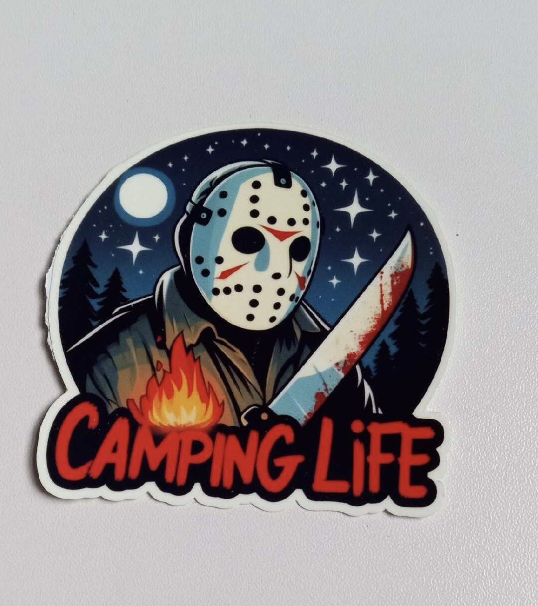 Jason Voorhees Friday the 13th Horror glow-in-the-dark 3 Inch Vinyl Sticker