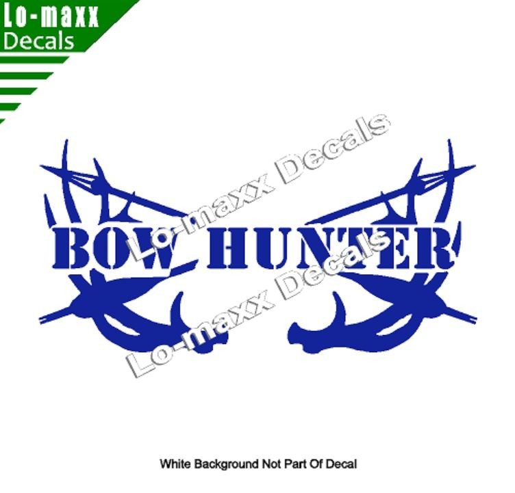Bow Hunter Die Cut Vinyl Decal – Archery Deer Hunting Truck Car Window SUV