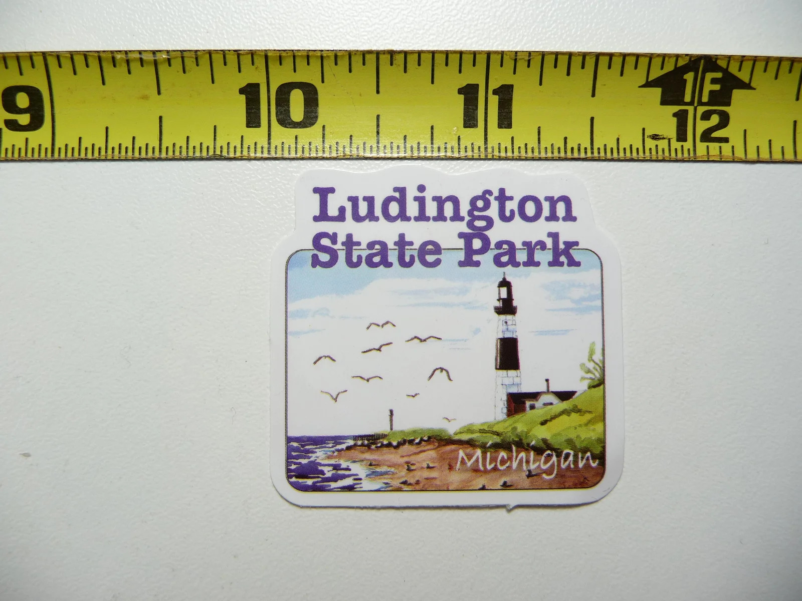 MICHIGAN LUDINGTON STATE PARK LIGHTHOUSE SMALL STICKER DECAL TRAVEL STATE FUN