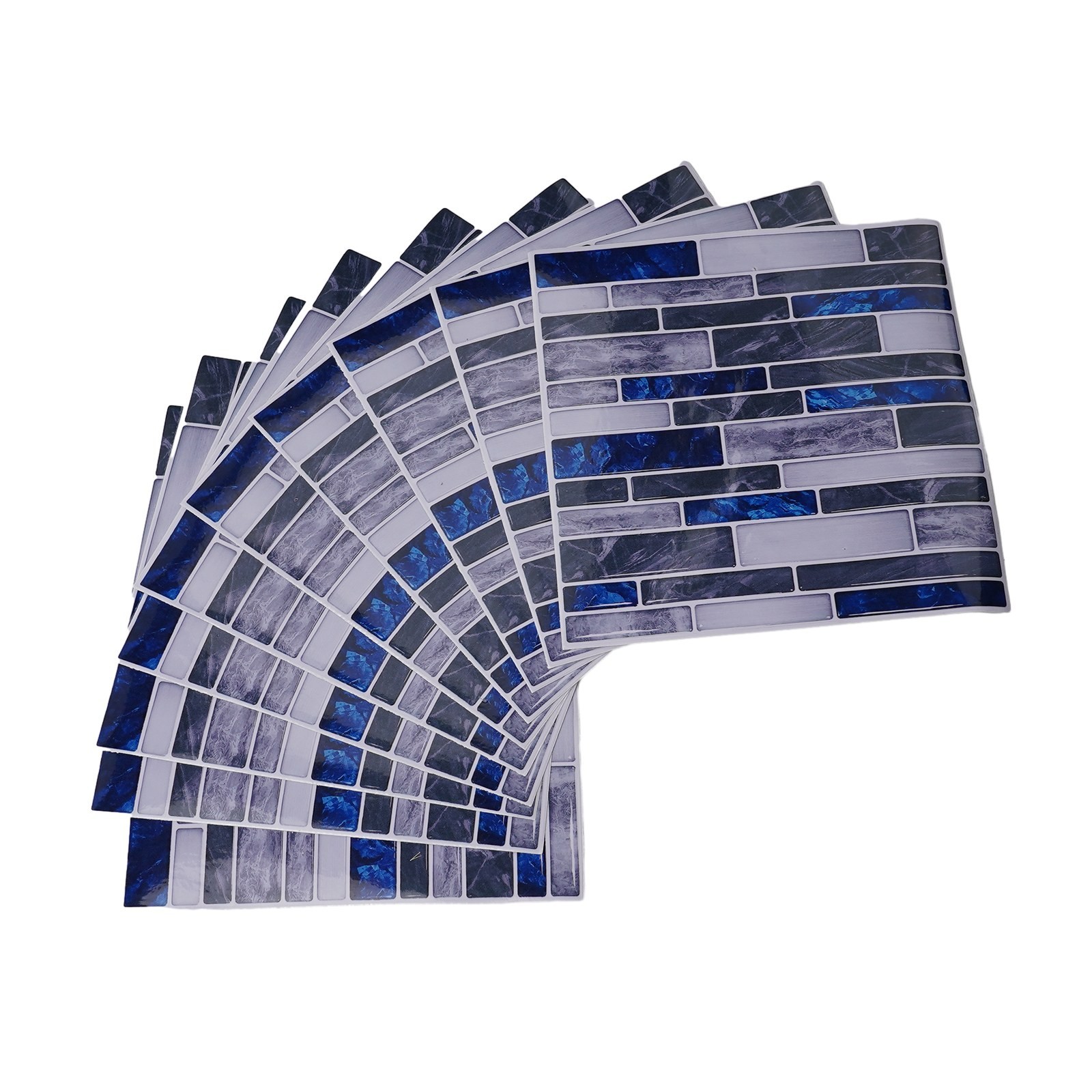 Easy Installation 3D Tile Stickers Waterproof Kitchen Bathroom Decor (10Pcs)