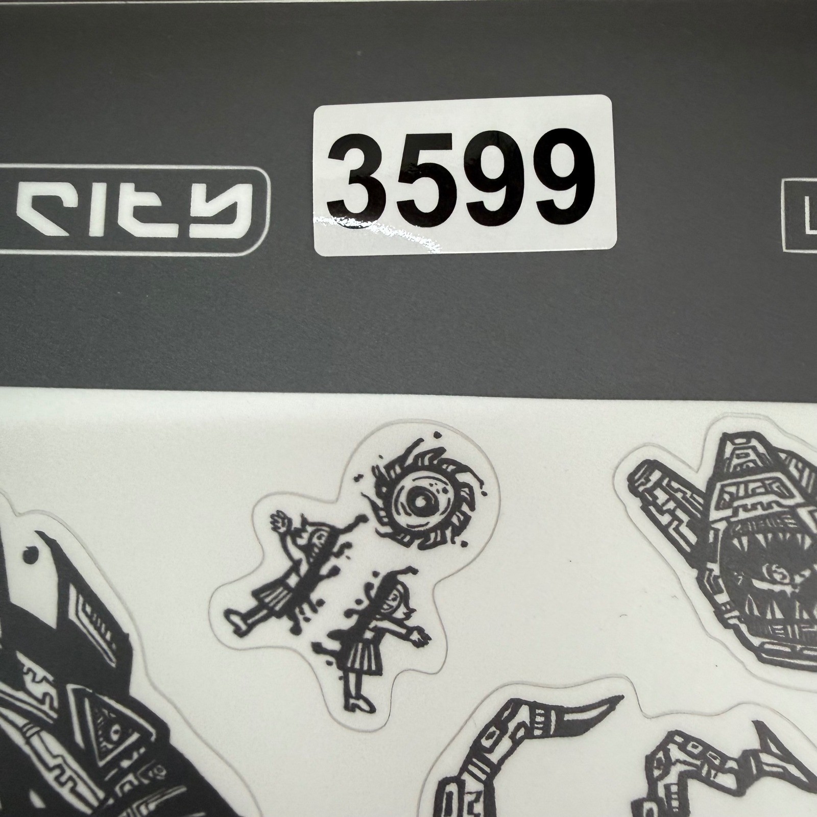 Robot City Luxury Sticker Pack Unisex OS White Black Cyberpunk Dystopian Art