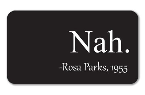 Nah Rosa Parks 1955 Protest Hero Civil Rights Vinyl Sticker – SELECT SIZE
