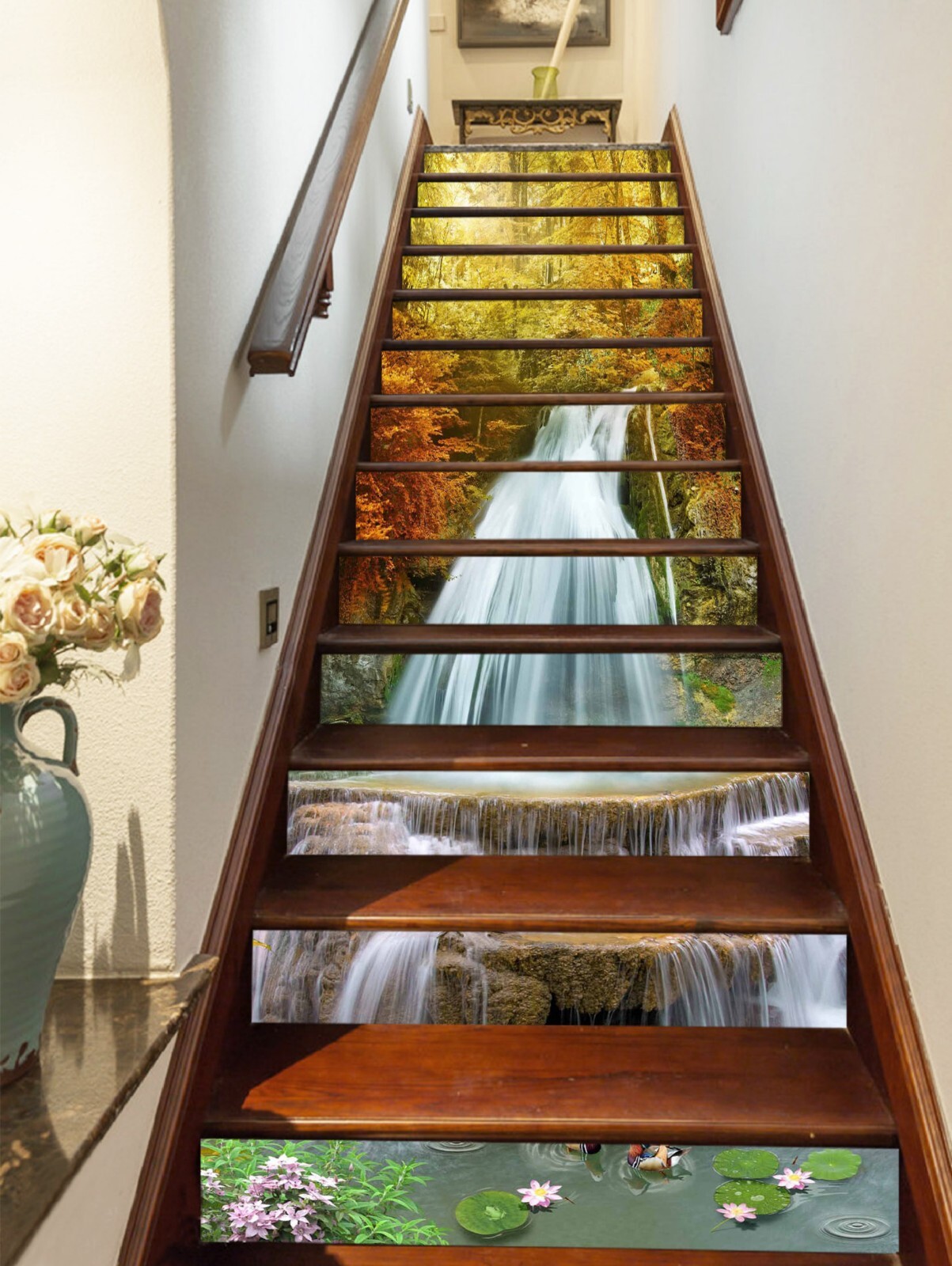 3D Autumn Forest AZ885 Stair Risers Decoration Mural Vinyl Wallpaper Kay
