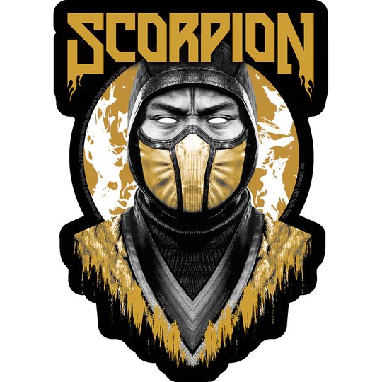 Stickers – C&D Visionary – Mortal Kombat Scorpion 4"x5.5" NEW