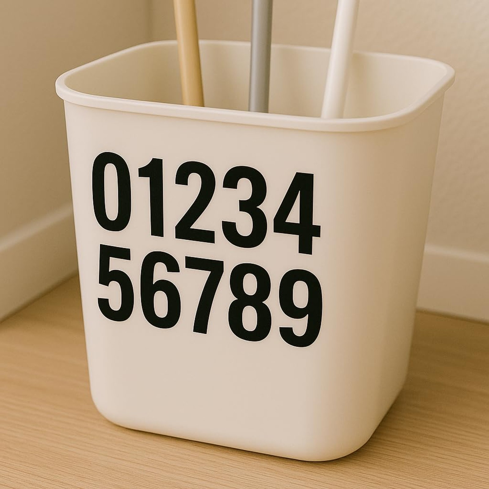 Waterproof Black Number Decals 0-9, 1.5 Inch | 8 Sheets