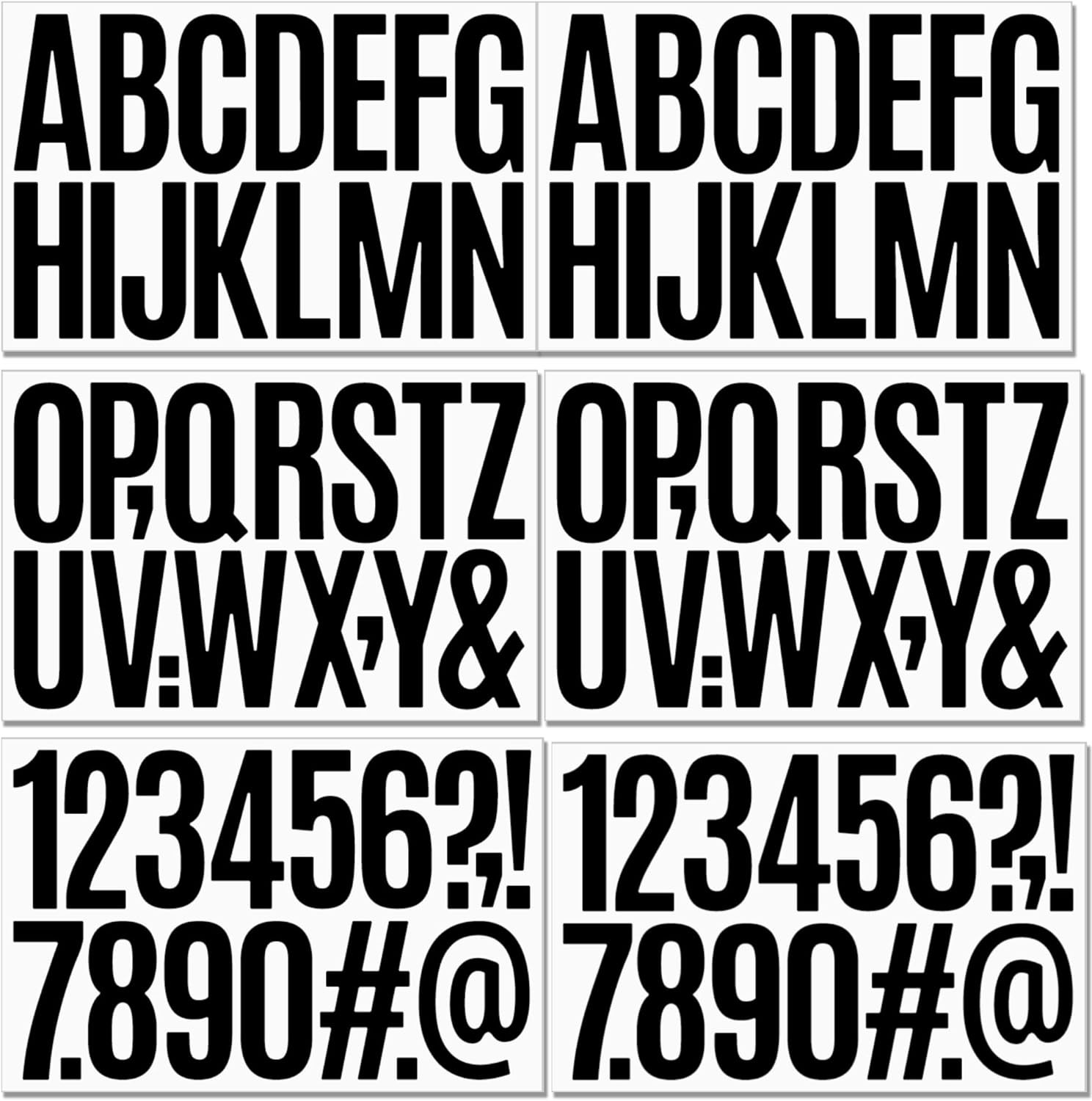 9 Sheets Self Adhesive Vinyl Letters Numbers Kit, Mailbox Numbers Sticker for Ma