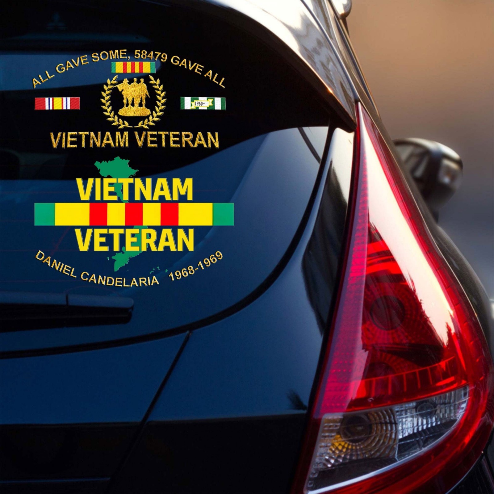 Personalized Vietnam Veteran Sticker All Gave Some All Car Decal Window USA