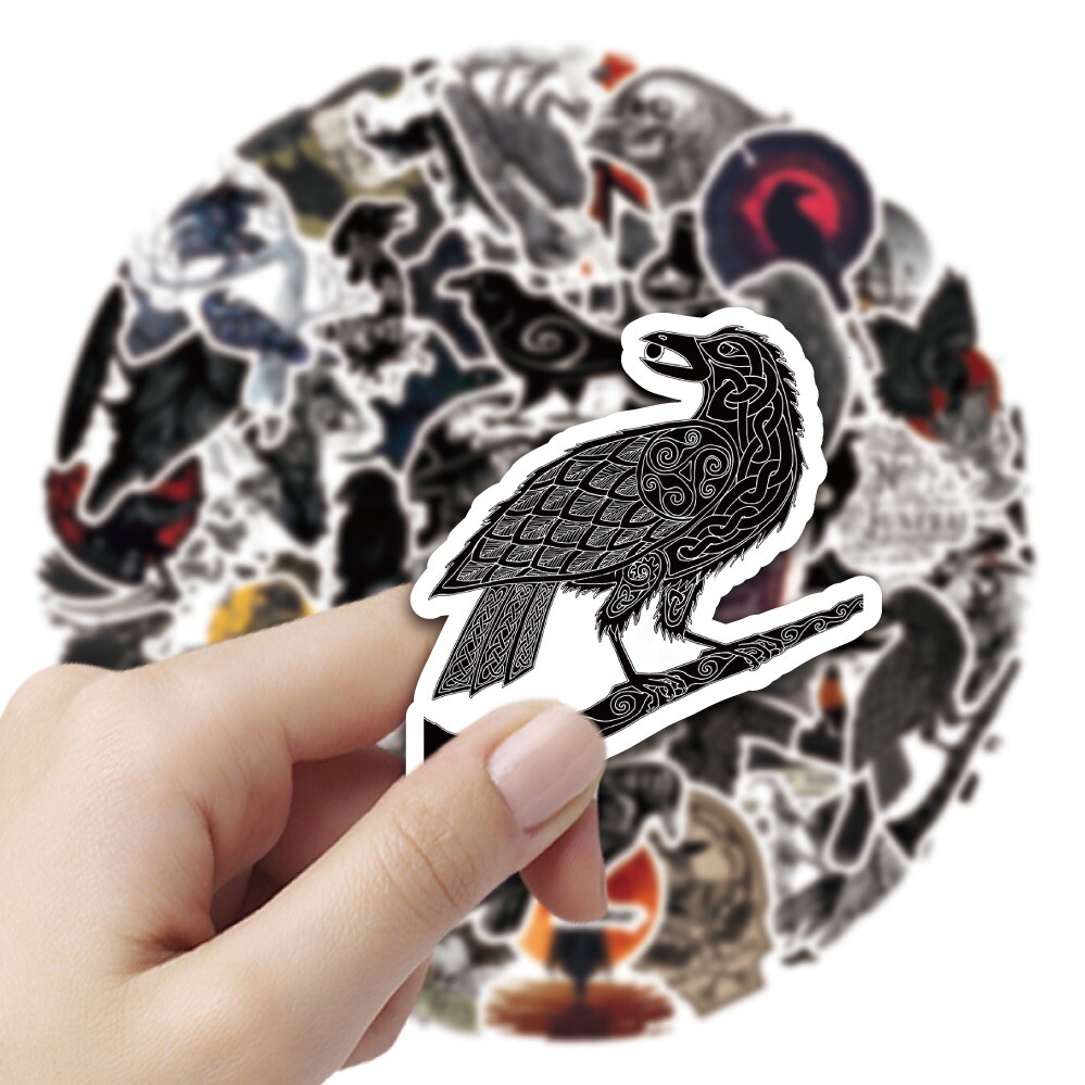 20 PCS Cartoon Crow Stickers Bird Animal Decals Laptop Hydro Yeti Free Shipping!