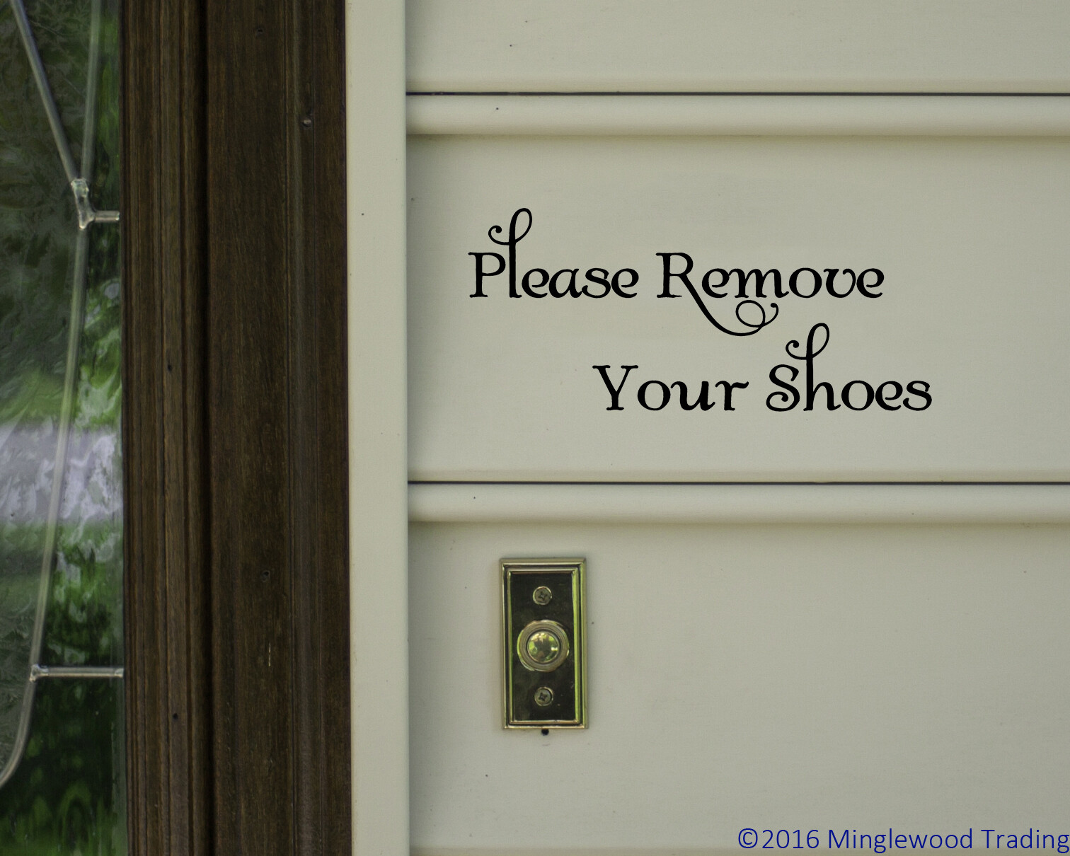 PLEASE REMOVE YOUR SHOES Vinyl Decal Sticker – Home House Door Sign