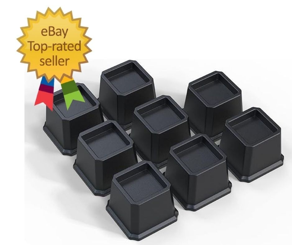 Bed Risers 3 Inch Heavy Duty, Furniture Risers for Bed Frame, Couch, Desk, Chair