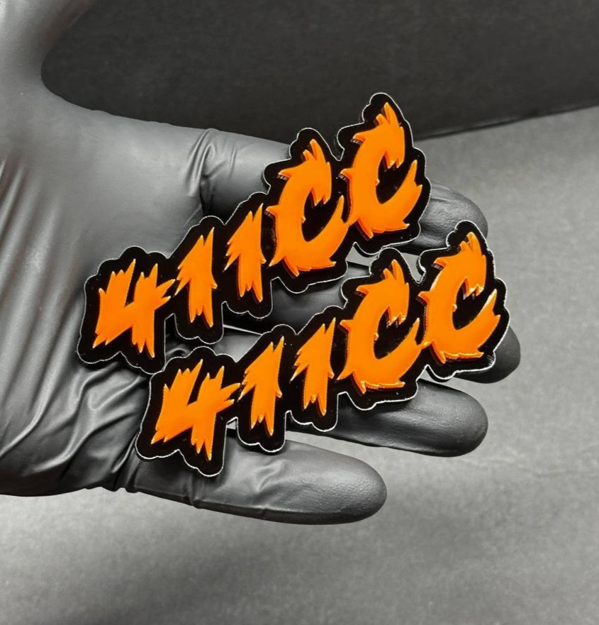 Custom Lazer Cut Car Acrylic Emblem Badge MULTI COLOR Customized Text Names.