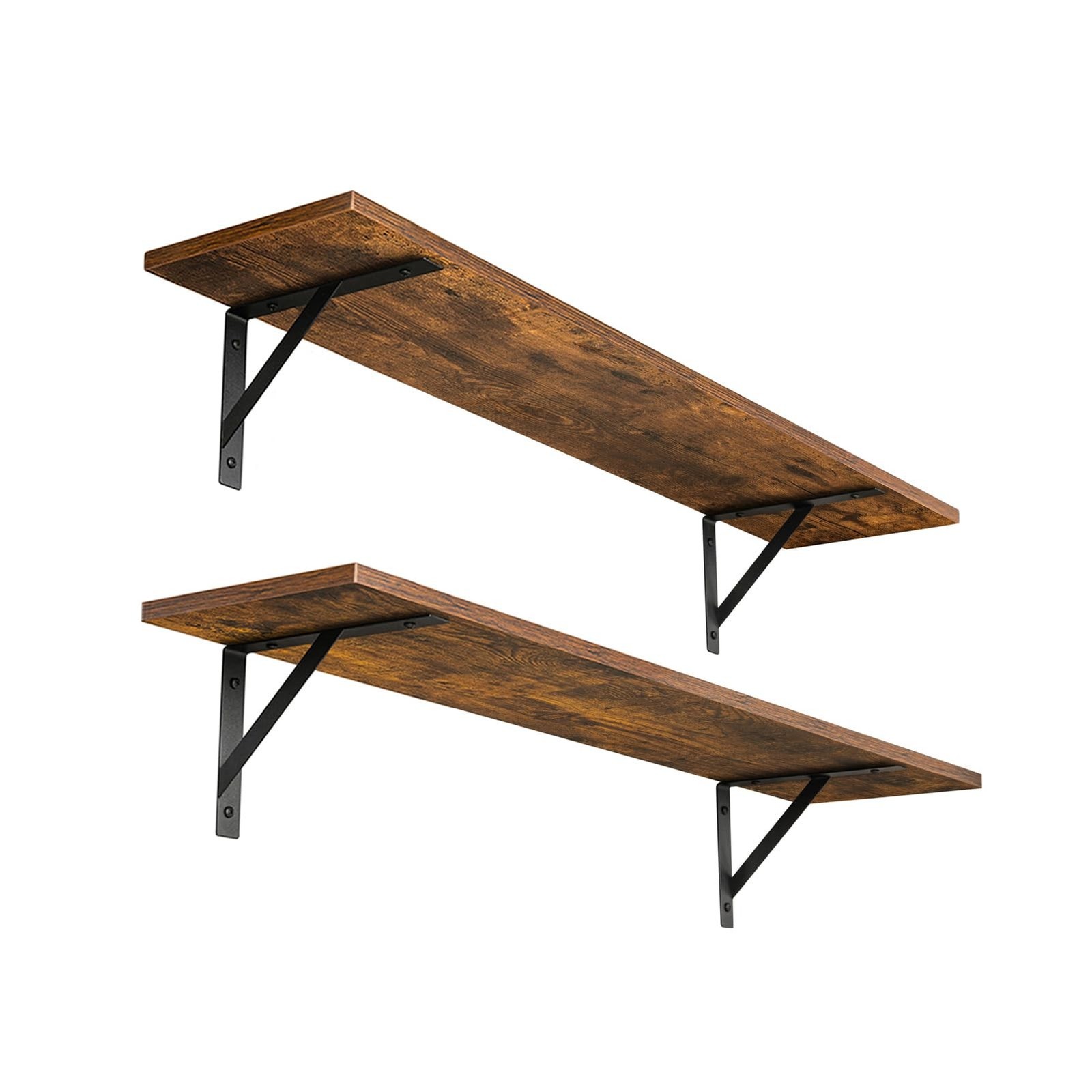 DINZI LVJ Long Wall Shelves, 31.5 Inch Wall Mounted Shelves Set of 2, Easy-to…