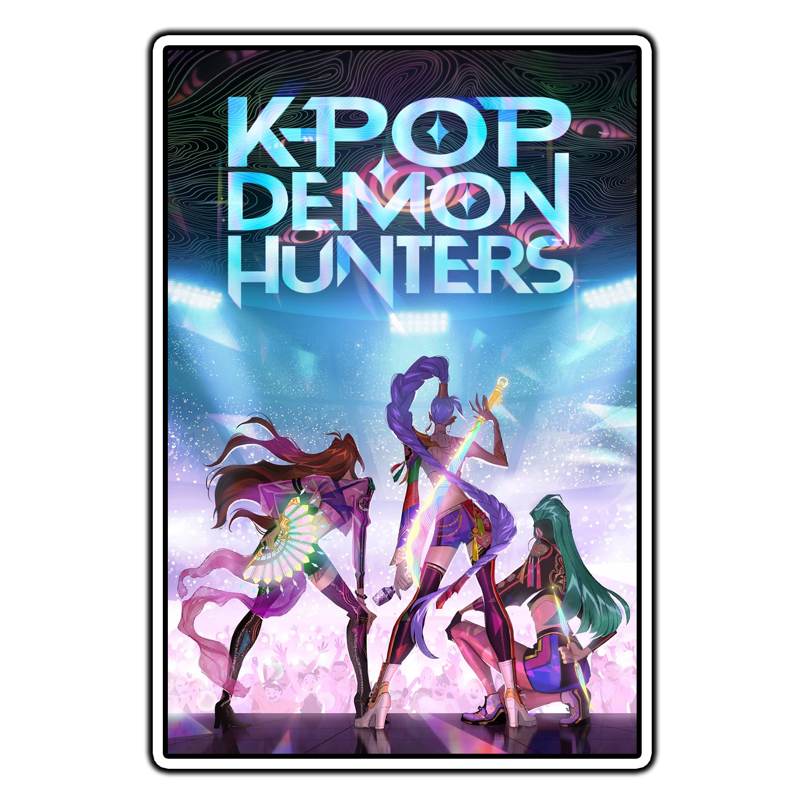 KPop Demon Hunters (2025) Movie Poster #2 Sticker Waterproof Vinyl Decal Die-Cut