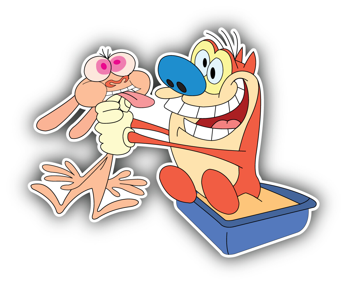 The Ren And Stimpy Show Cartoon Sticker Bumper Decal – "SIZES"