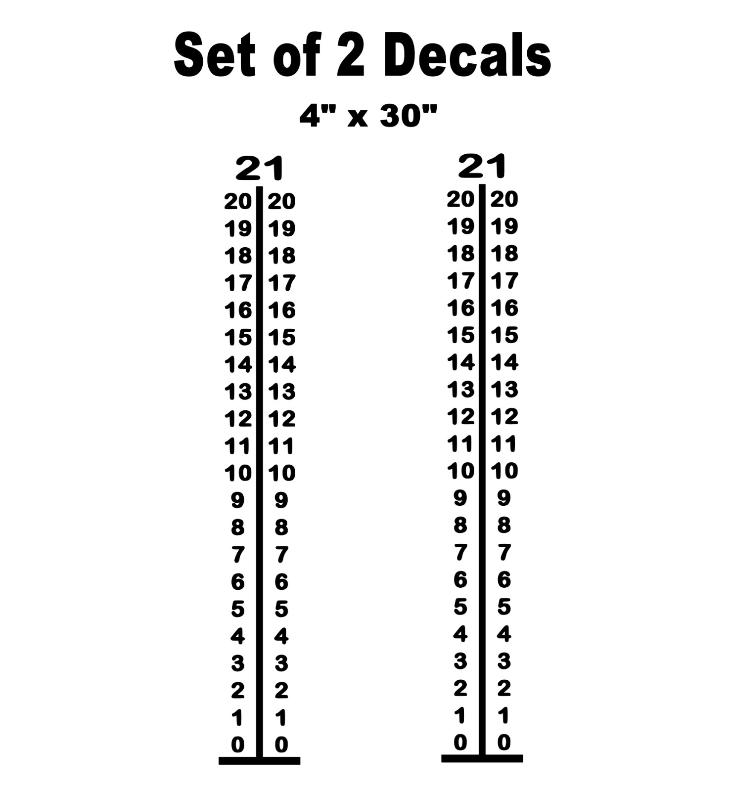 Corn Hole Scoreboard Vinyl Decals 4"x30" Set of 2 Cornhole – Select Color ver1x