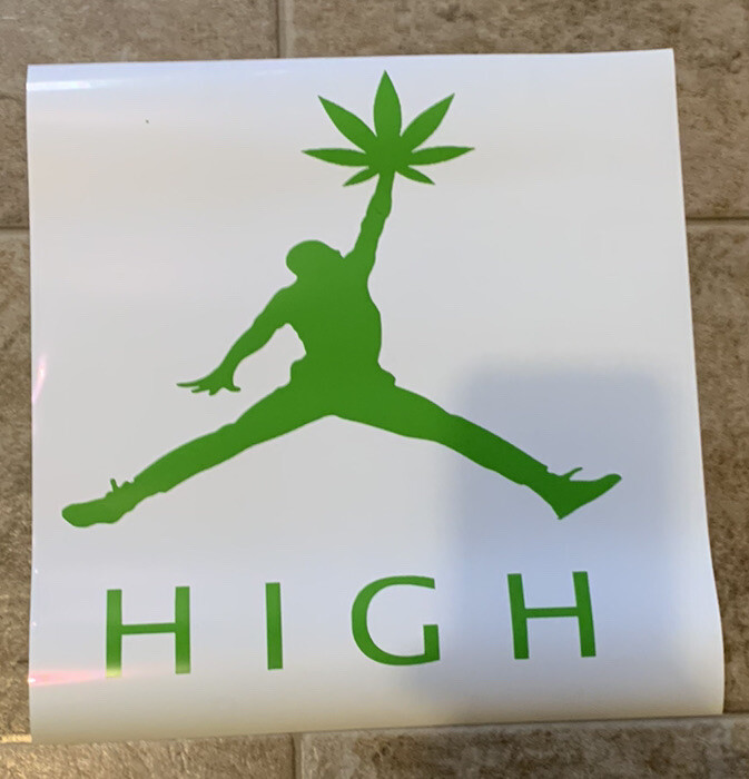 High Jordan Jumpman Logo VINYL DECAL Michael Jordans MJ 23 Die Cut 420 Sticker