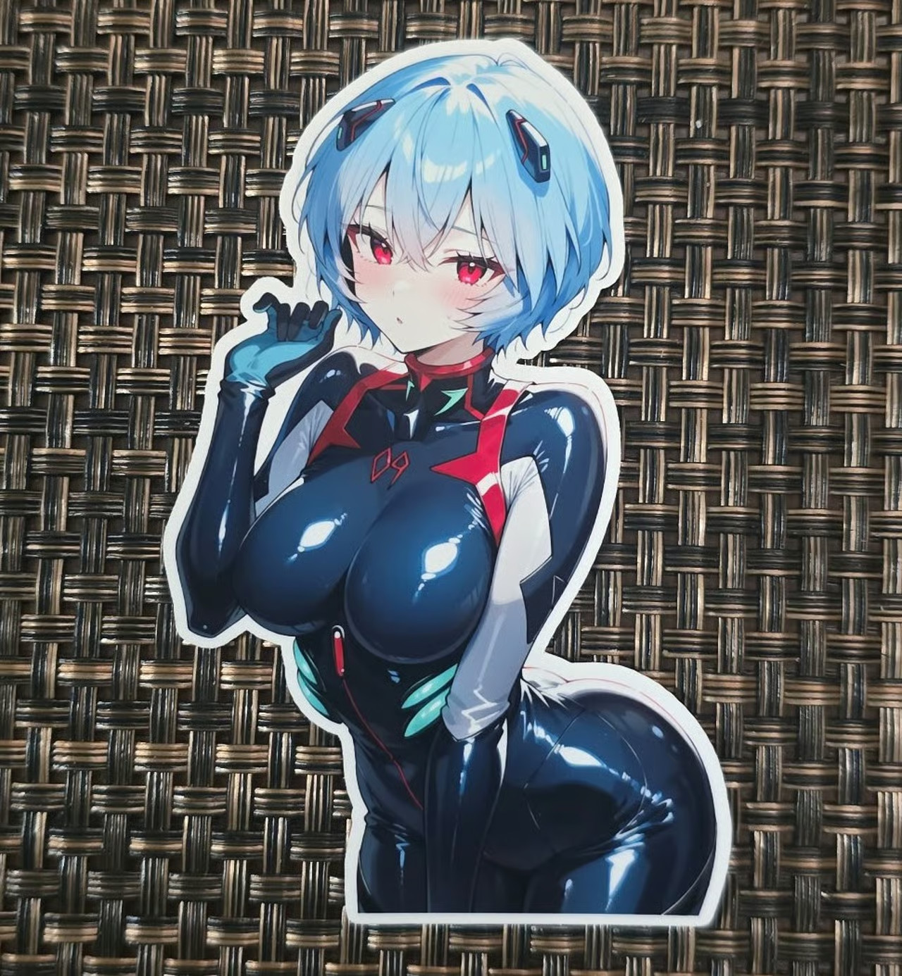 Rei Ayanami Neon Genesis Evangelion sexy black plugsuit waifu sticker