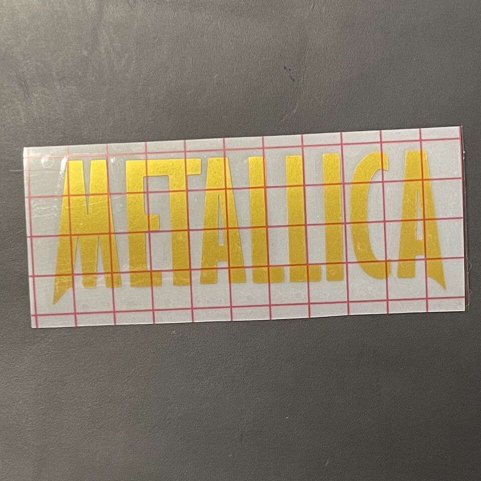 Metallica Car Decal Vinyl Glossy Band Logo Bumper Sticker Heavy Metal Outline