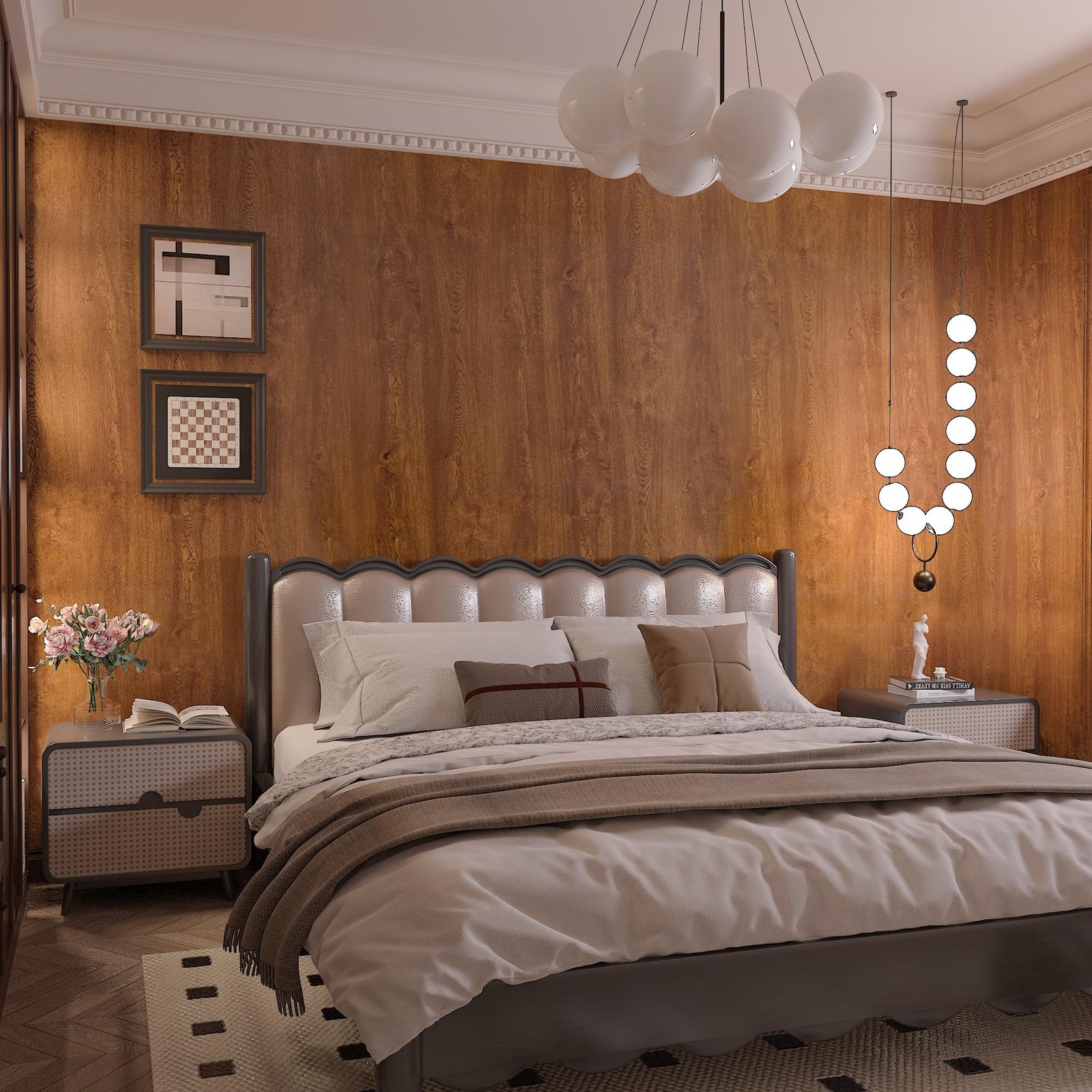 Brown Wood Grain Contact Paper Peel and Stick Wood Wallpaper Removable Counte…