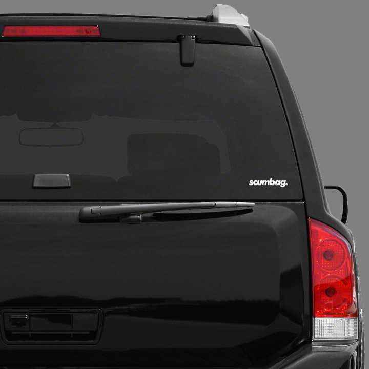 Scumbag. 7 Inch Vinyl Decal Car Sticker New! Multiple Colors Available!